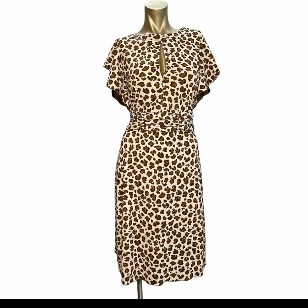 NWOT Tory Burch Animal Print midi dress (xs)